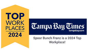 2024 Top Workplace badge from Tampa Bay Times for Spoor Bunch Franz.