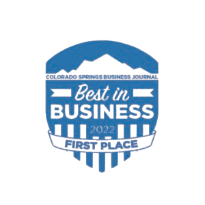 'Best in Business 2022 First Place' from Colorado Springs Business Journal.