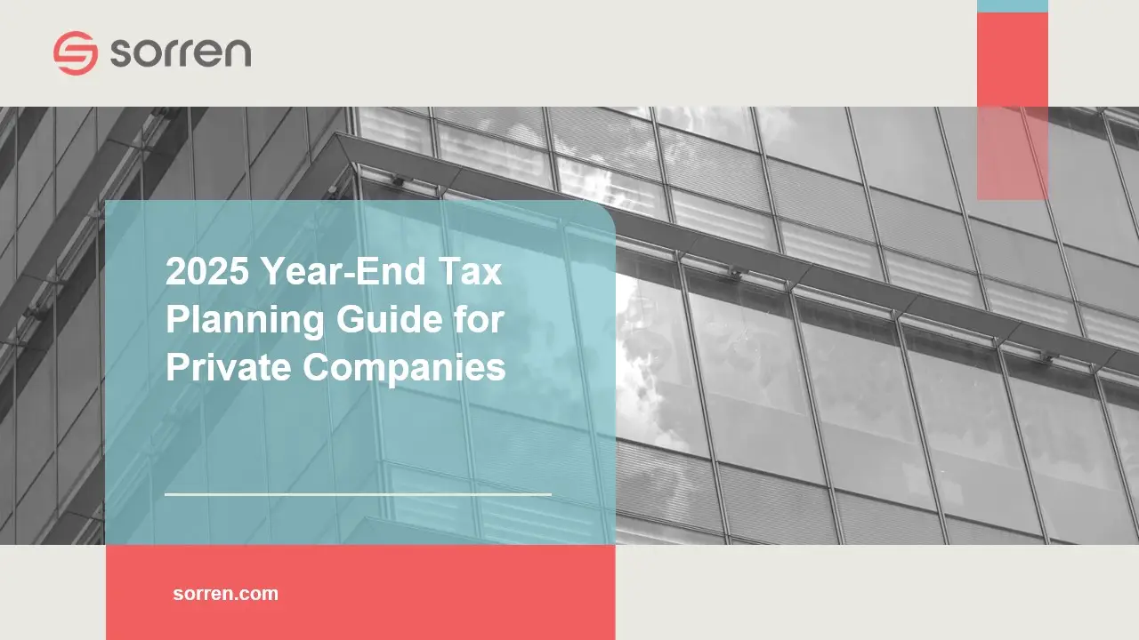 2025 Year-End Tax Planning Guide for Private Companies